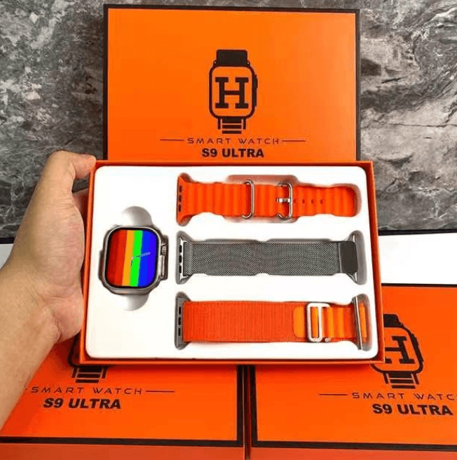 image-S9Ultra Smartwatch - Orange Square 44mm