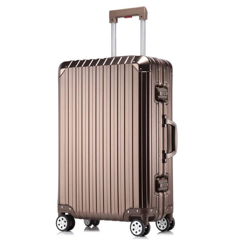 image-Aluminum Frame Suitcase 24" Business - Metal Universal Wheel