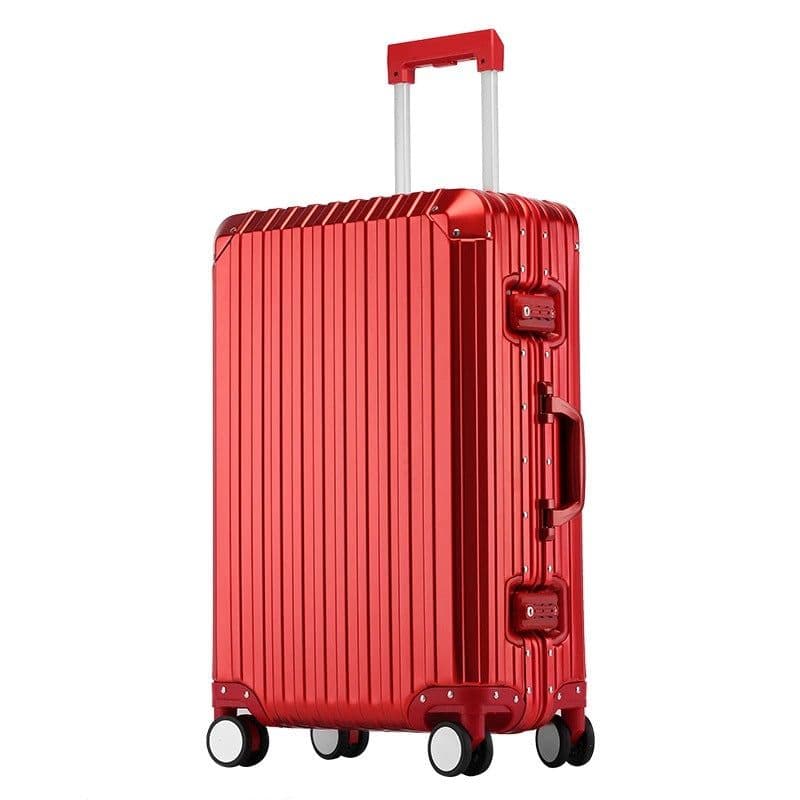 image-Aluminum Frame Suitcase 24" Business - Metal Universal Wheel