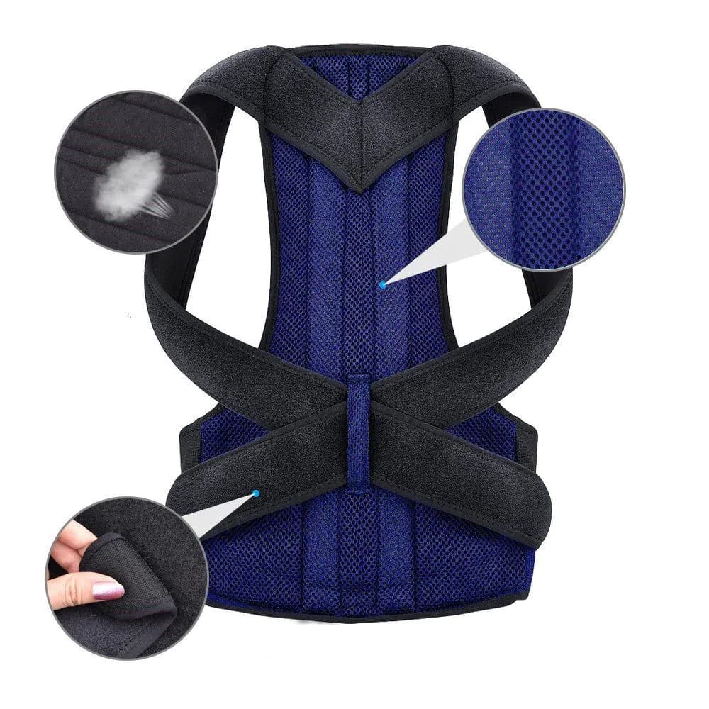 image-Manufacturers supply adult back fixed belt male and female posture correction belt with support plate adjustable hunchback correction belt