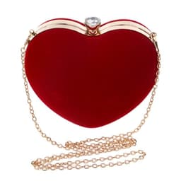 image-Luxurys Designer Bags Trendy Handbag 2021 Velvet Purse Heart Shape