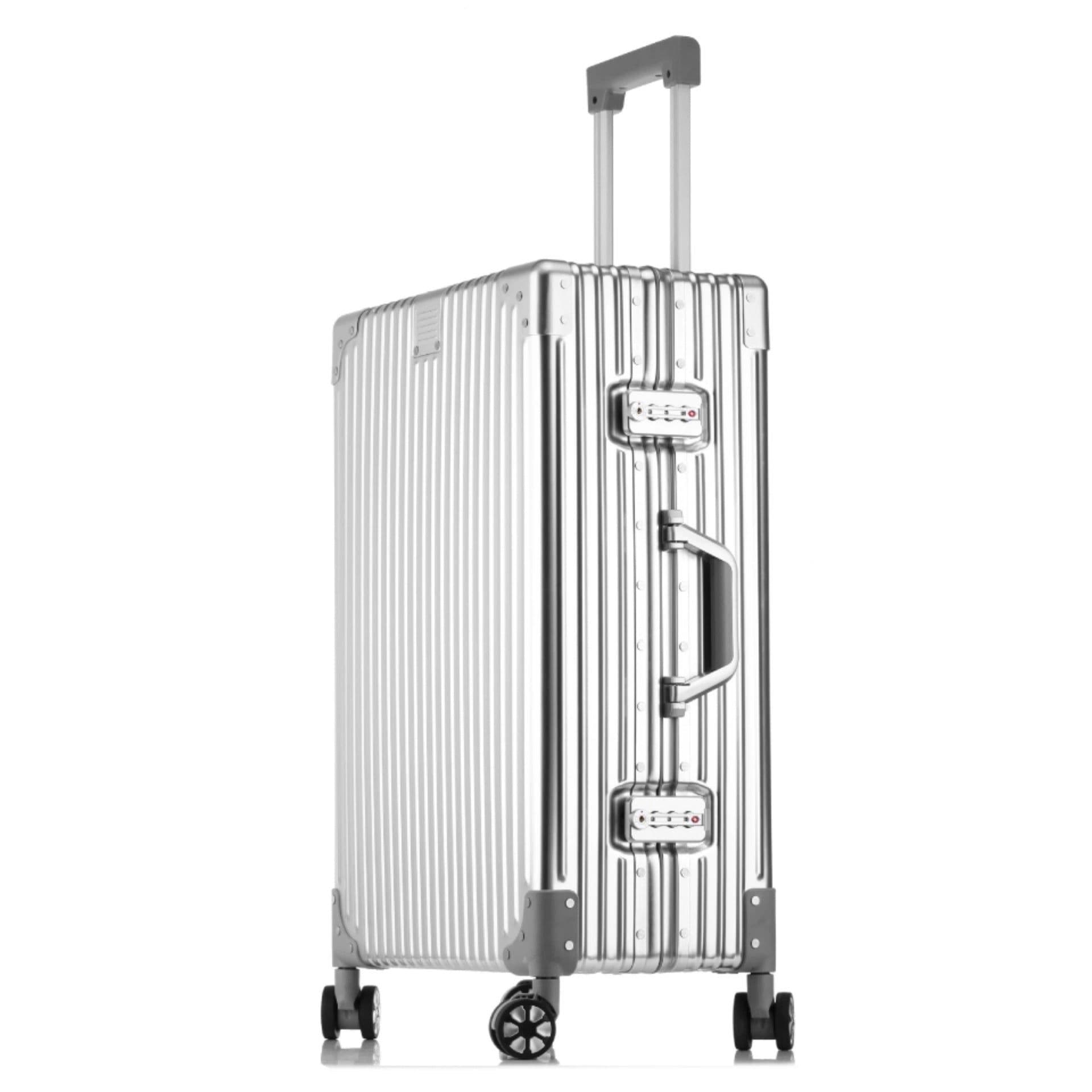 image-Aluminum Frame Suitcase 24" Business - Metal Universal Wheel