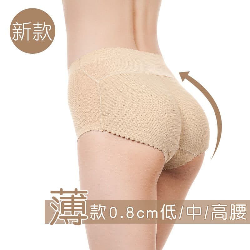 image-Women's Padded Hip Enhancer Panties - Seamless Black