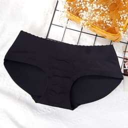 image-Women's Padded Hip Enhancer Panties - Seamless Black