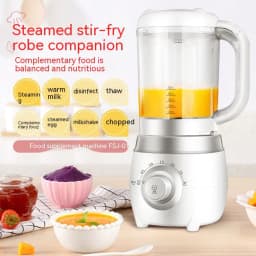 image-Babycook Integrated Baby Food Maker & Steamer - White/Gold