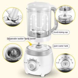 image-Babycook Integrated Baby Food Maker & Steamer - White/Gold