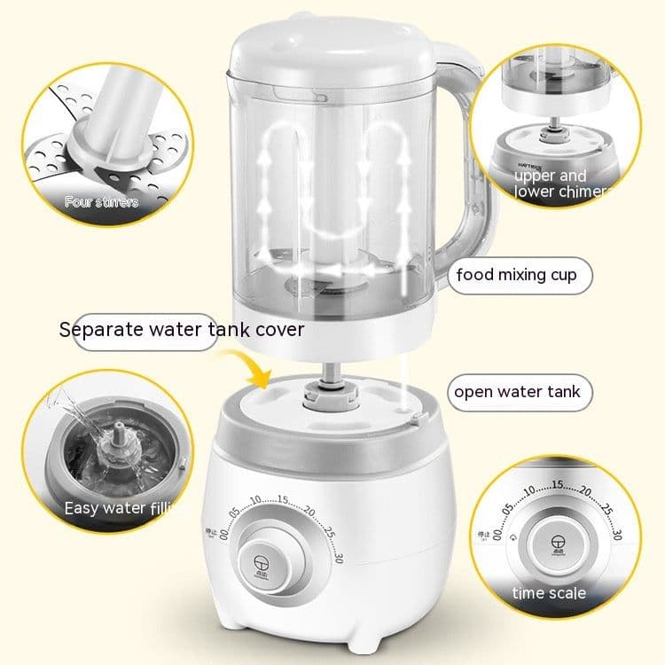 image-Babycook Integrated Baby Food Maker & Steamer - White/Gold