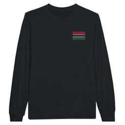 image-T-shirt à manches longues Drapeau de la Gambie en broderie