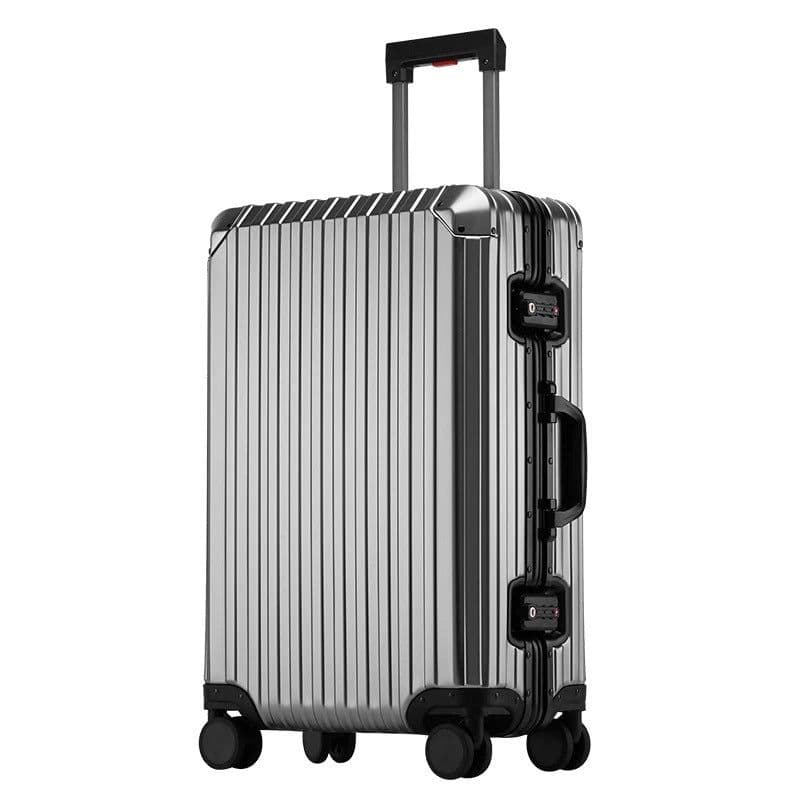 image-Aluminum Frame Suitcase 24" Business - Metal Universal Wheel