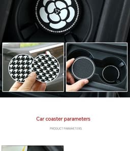 image-Plastic Car Car Water Cup Mat Coaster Gate Slot Mat Interior Modification Car Interior Trim All Products Car Universal Non-slip Mat