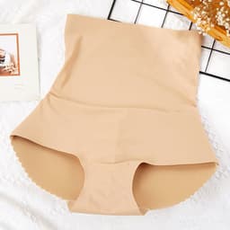 image-Women's Padded Butt Lift Panties - Black Seamless Shaper