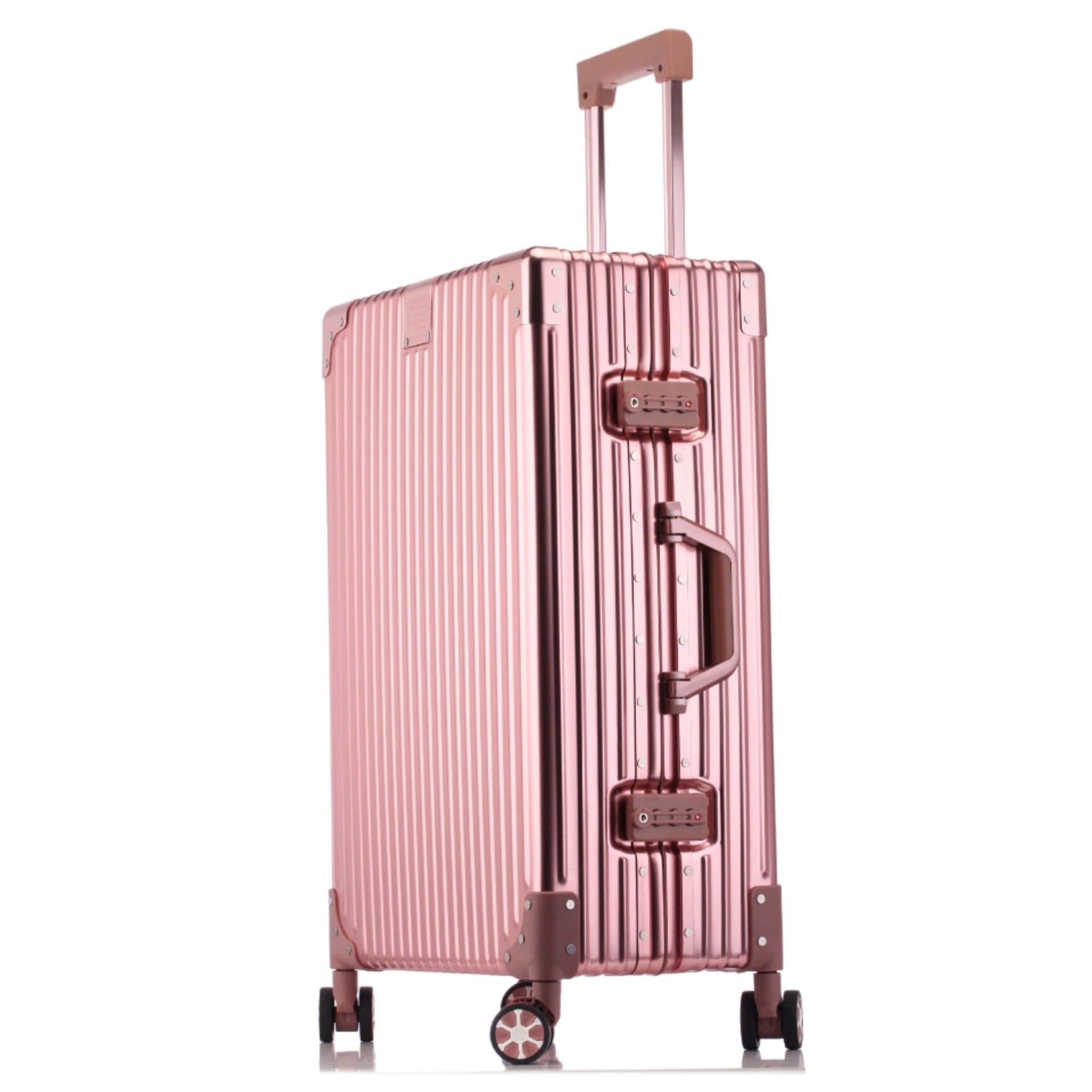 image-Aluminum Frame Suitcase 24" Business - Metal Universal Wheel