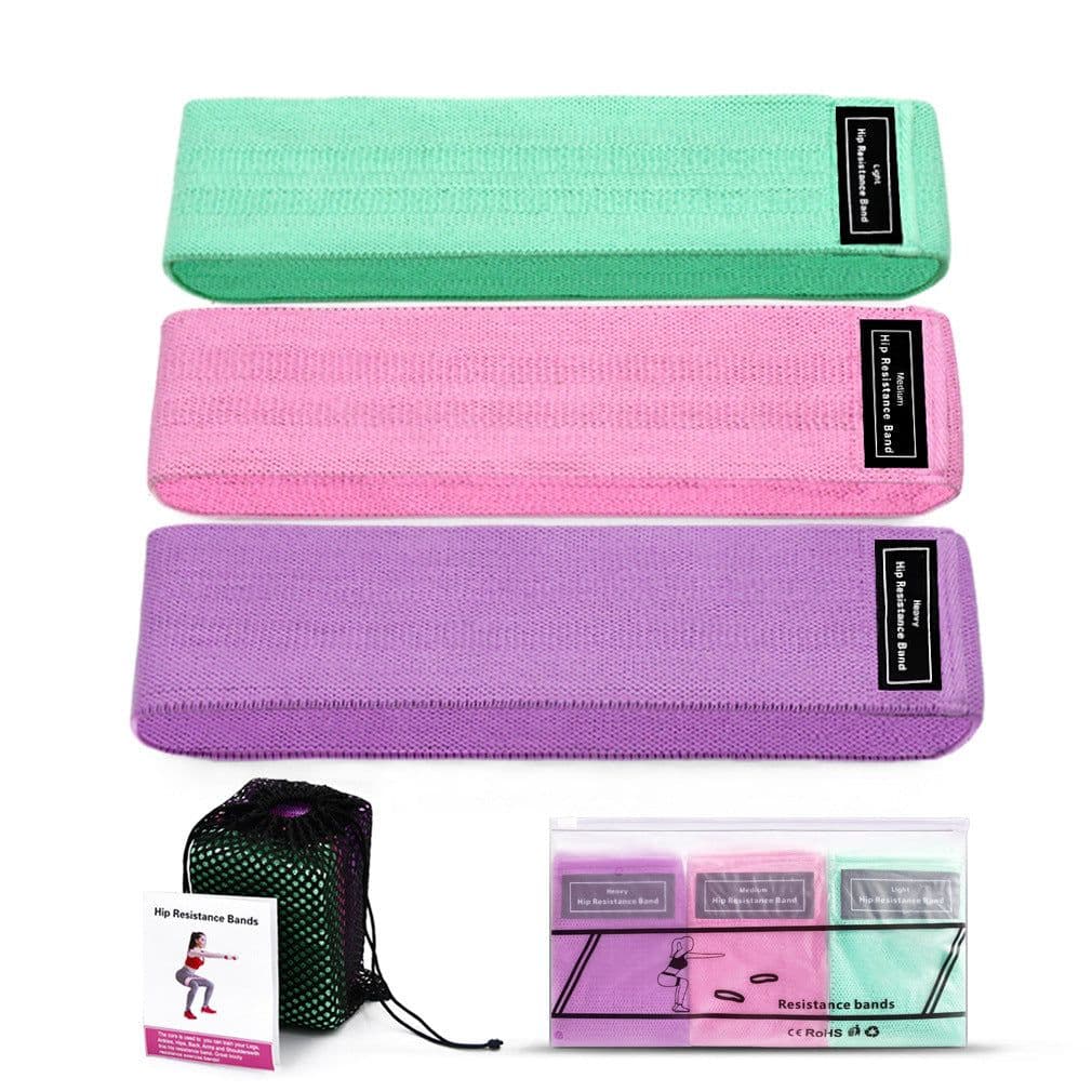 image-Resistance Band Elastic Hip Squat Fitness Circle - Latex Mesh