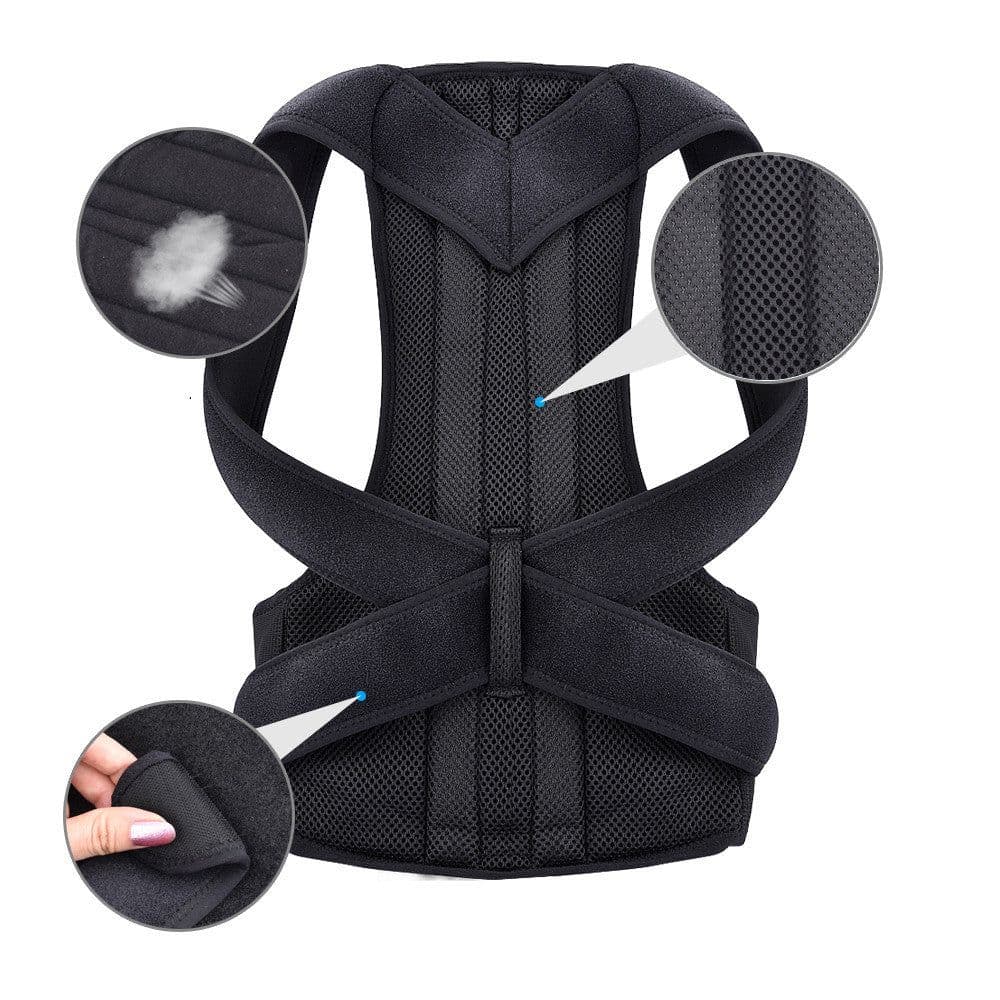 image-Manufacturers supply adult back fixed belt male and female posture correction belt with support plate adjustable hunchback correction belt