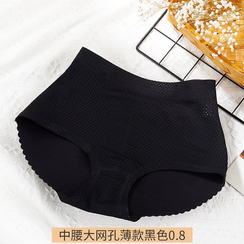image-Women's Padded Hip Enhancer Panties - Seamless Black
