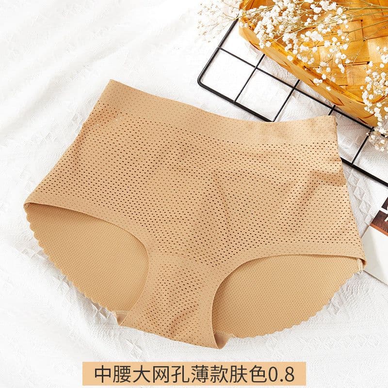 image-Women's Padded Butt Lift Panties - Black Seamless Shaper