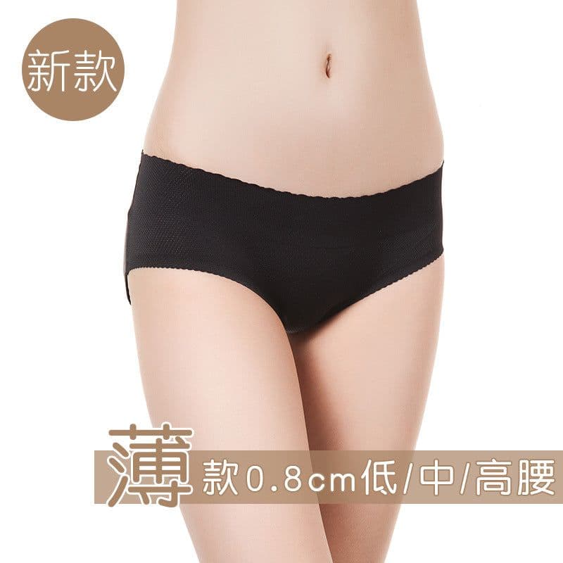 image-Women's Padded Hip Enhancer Panties - Seamless Black