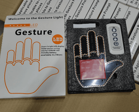 image-Cross-border car finger light, gesture light, car multi-function warning light, MOQ=2 pcs