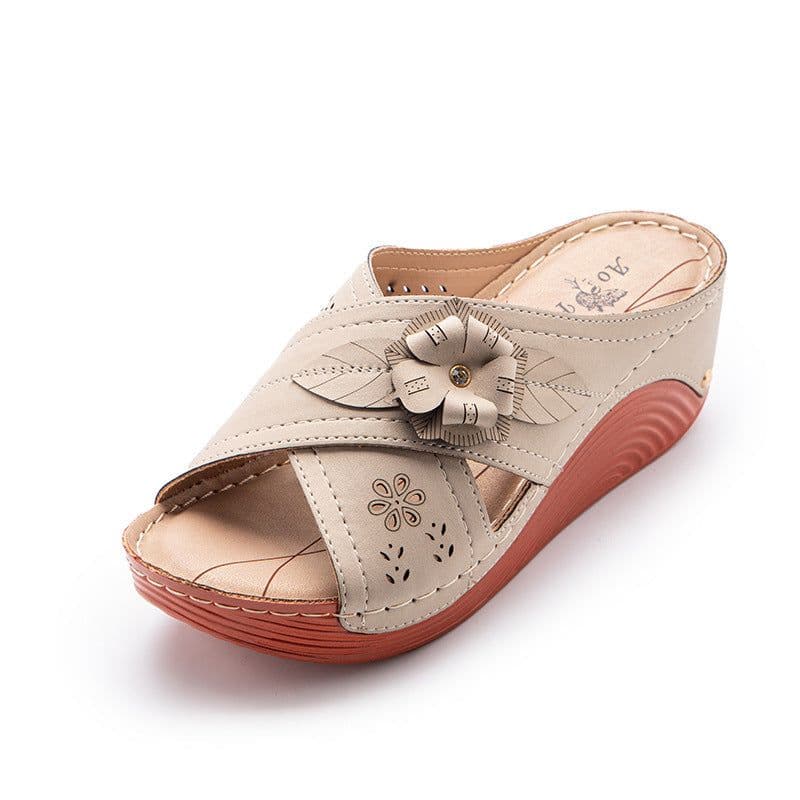 image-Women's Wedge Sandals - Microfiber Summer Beach Size 41