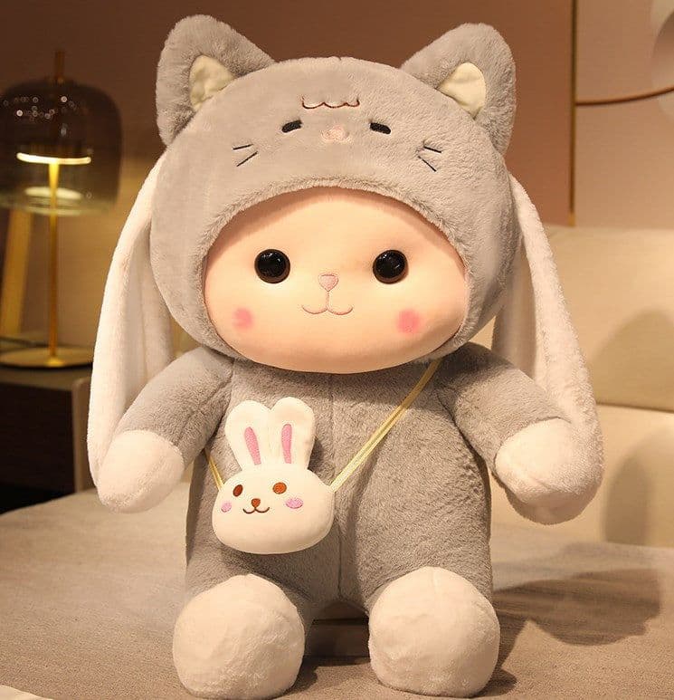 image-Cute Rabbit Plush Pillow - Soft Toy for Kids