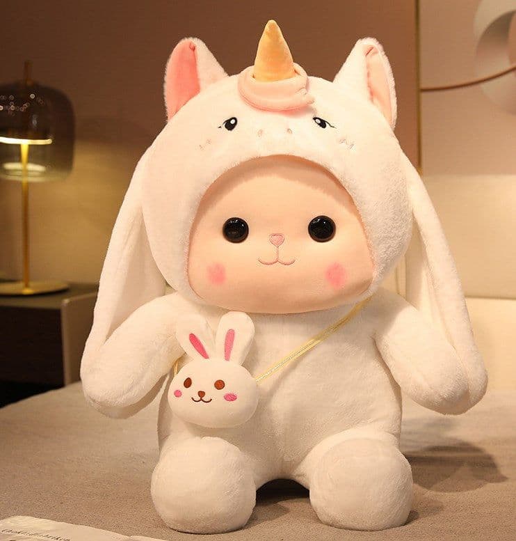 image-Cute Rabbit Plush Pillow - Soft Toy for Kids