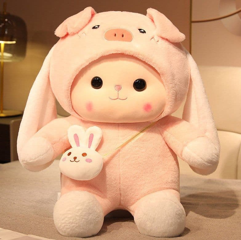 image-Cute Rabbit Plush Pillow - Soft Toy for Kids