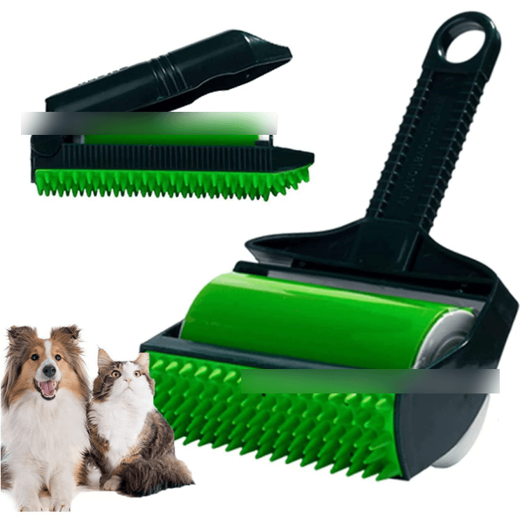 image-Cross-border Reusable Sticky Picker Set Handheld Sticky Roller Pet Hair Remover Washable