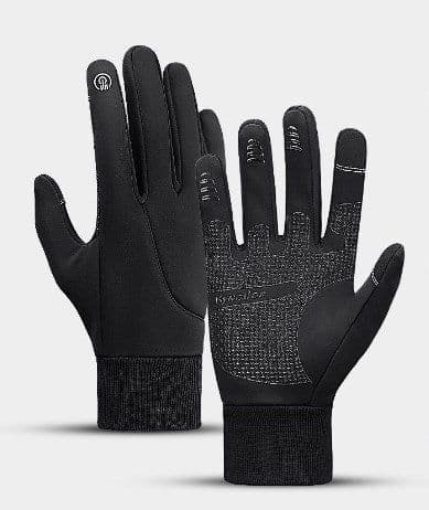 image-Men's winter warm and velvet cycling gloves, non-slip, waterproof five-finger gloves, touch screen, outdoor sports, skiing and fishing