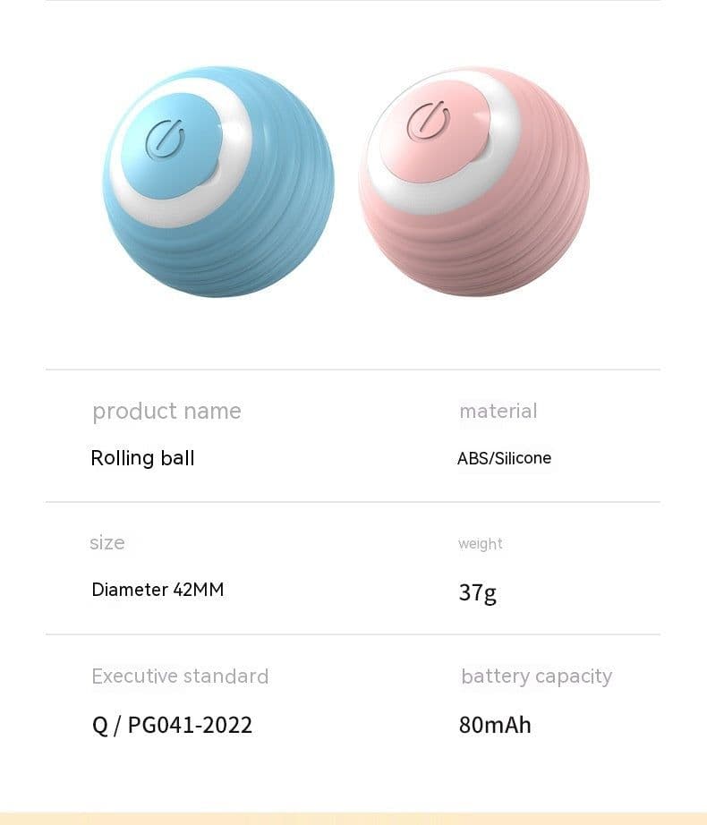 image-Automatic Moving Bouncing Rolling Ball Smart Cat Toy Ball Self-Moving Kitten Toy For Indoor Cat Kitten