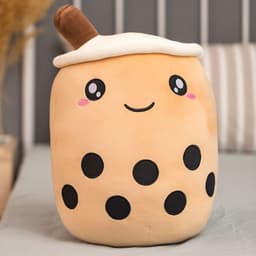 image-Cute milk tea cup pillow milk tea cup plush toy doll long strip pillow cushion milk tea pillow one drop shipping