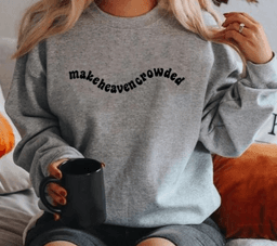 image-Women's Printed Pullover Sweater - Apricot Loose Fit