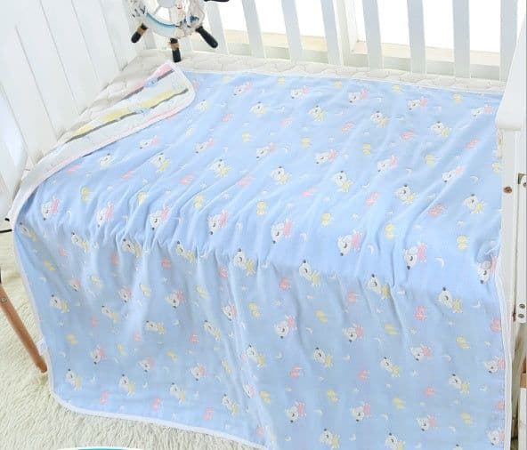 image-110 * 110cm baby bath towel cover blanket gauze children quilt quality baby children pure cotton 6 six layer gauze bath towel