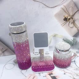 image-Diamond Gradient Color Cup Intelligent Temperature Measurement Number Display Water Cup