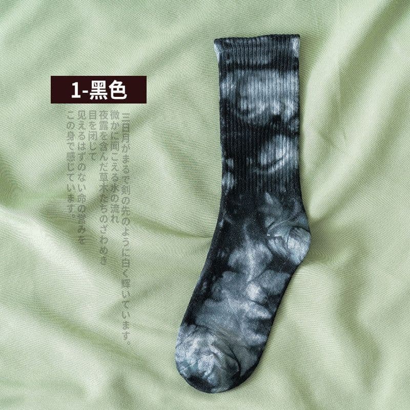 image-WXW151 Mid-Tube Socks - Black Blended Unisex