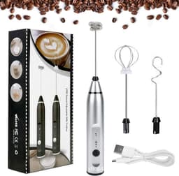 image-Handheld USB Electric Milk Frother - Baking Whisk Mixer