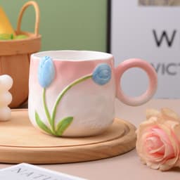 image-Fashion Relievo Flower Good-looking Water Cup
