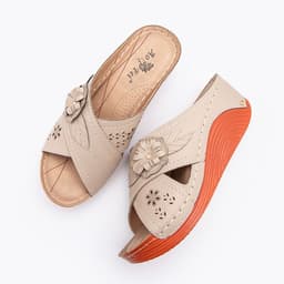 image-Women's Wedge Sandals - Microfiber Summer Beach Size 41