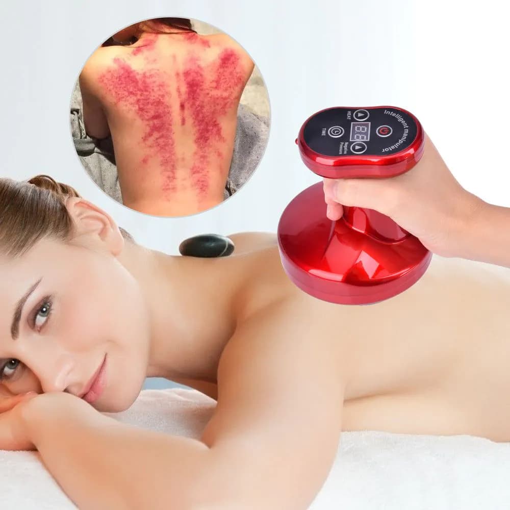 image-Cross-border explosive product electric scraping cupping device home health massage fever physiotherapy instrument meridian dredging instrument