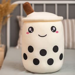 image-Cute milk tea cup pillow milk tea cup plush toy doll long strip pillow cushion milk tea pillow one drop shipping