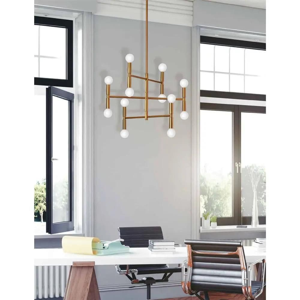 image-12LT Chandelier, Vintage Bronze Finish