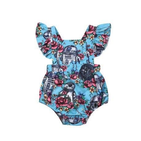 image-baby floral jumpsuit crawling clothes