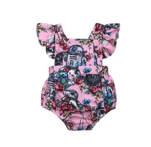 image-baby floral jumpsuit crawling clothes