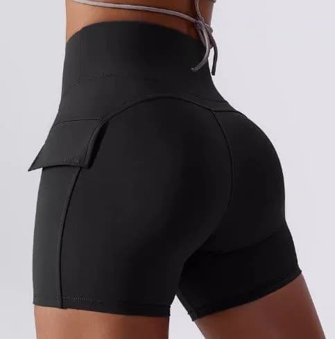 image-Candy-colored yoga shorts - high-waisted, quick-drying, hip lift, 8013