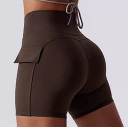 image-Candy-colored yoga shorts - high-waisted, quick-drying, hip lift, 8013