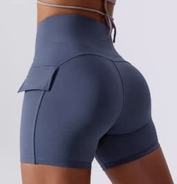 image-Candy-colored yoga shorts - high-waisted, quick-drying, hip lift, 8013