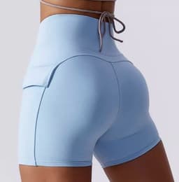 image-Candy-colored high-waisted yoga shorts - quick-drying sports leggings 8013
