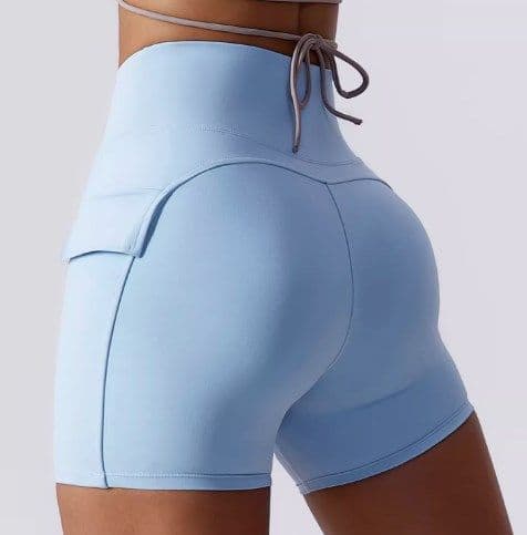 image-Candy-colored high-waisted yoga shorts - quick-drying sports leggings 8013