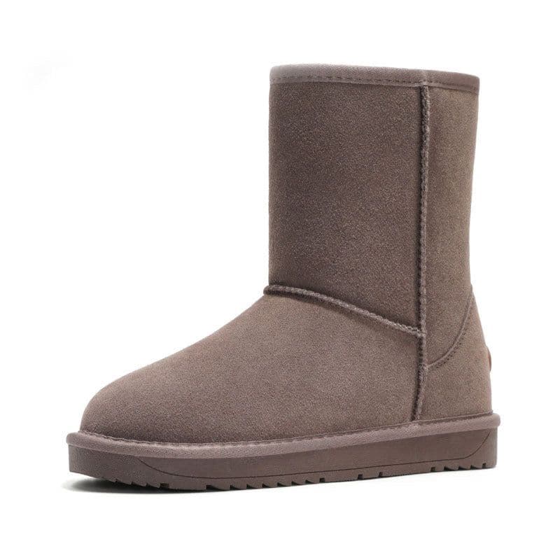 image-Foreign trade cross-border snow boots women 2021 new women's shoes cowhide plus velvet thick warm cotton shoes women autumn and winter cotton boots women