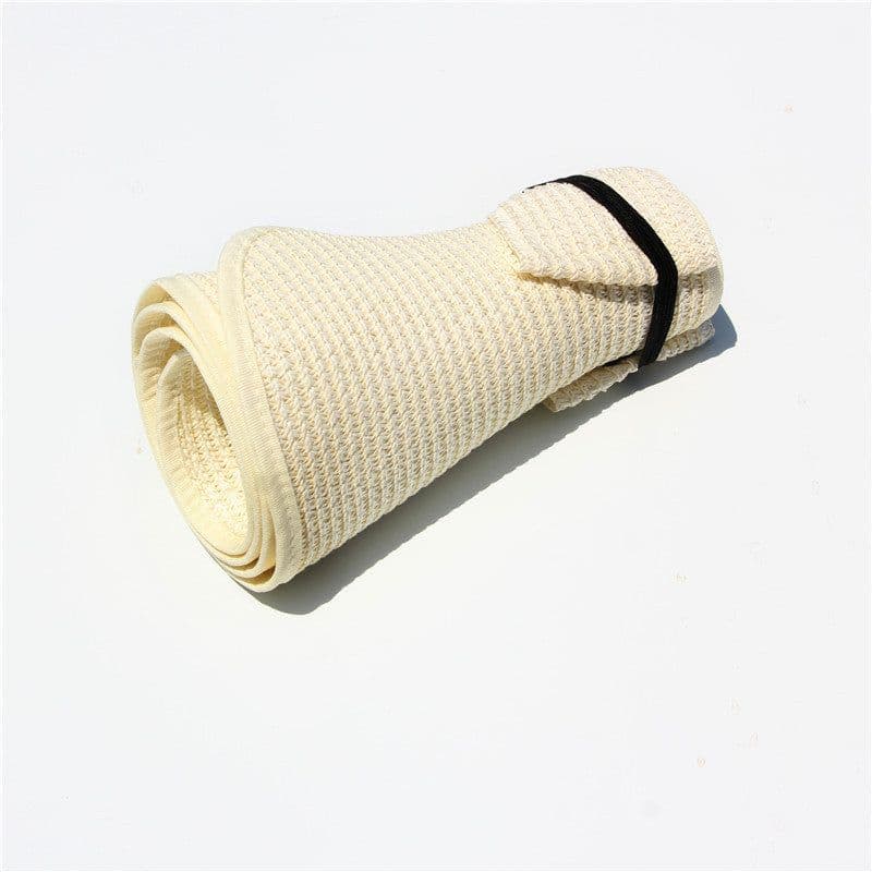 image-Bamboo Fiber Summer Straw Hat - Army Green Wide Brim Sunshade Cap