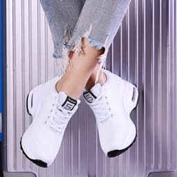 image-Shoe Factory Wholesale Spring Soft Bottom Mesh Surface Breathable Inner Increase Women's Shoes Sports Running Shoes Muffin Shoes Summer Casual Shoes
